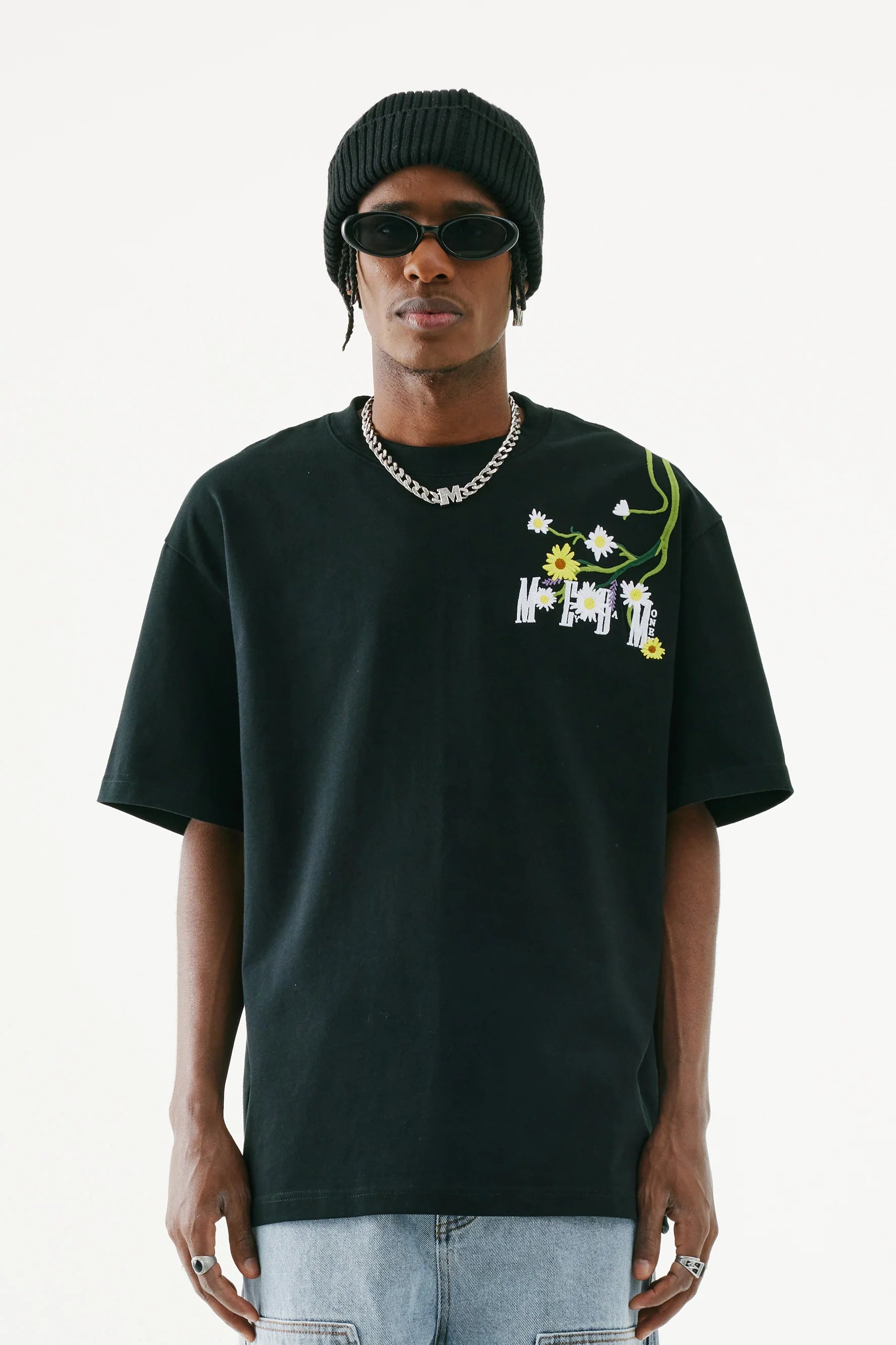 MEDM Crochet Floral T-shirt
