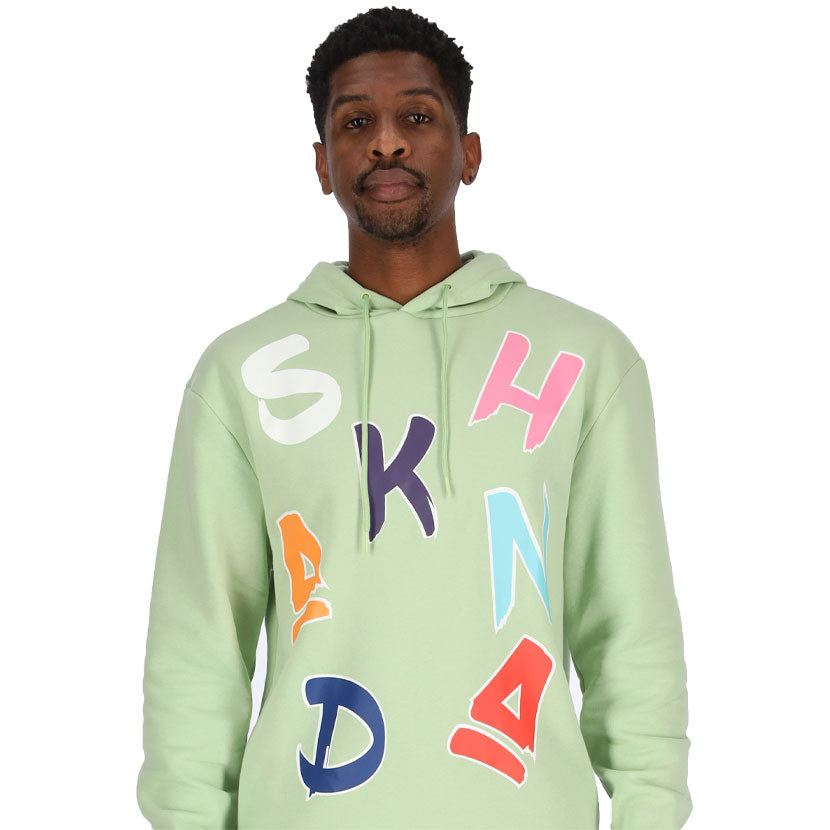 Skhanda World Spell Out Letter Hoodie Green