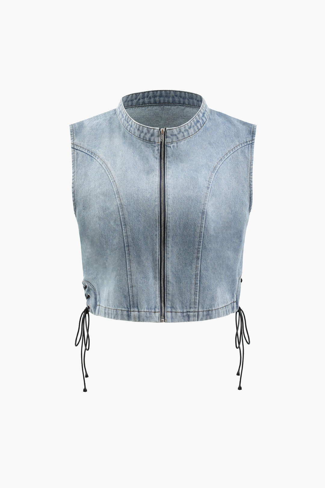 Sleeveless Denim Top